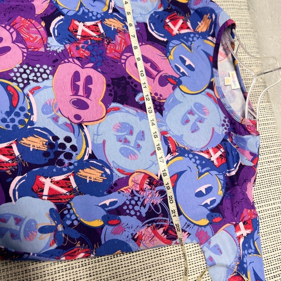 LuLaRoe x Disney mickey mouse Minnie Irma top purple multicolor sz XXS - Picture 6 of 6